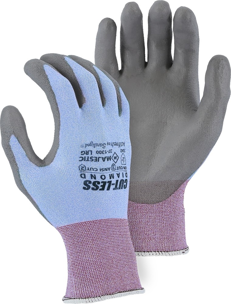 81-37-1300 Majestic® Cut-Less Diamond® Knit Glove with Polyurethane Palm